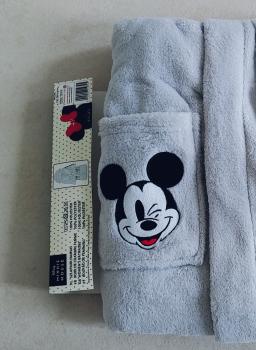 Disney Mickey Mouse Damen Bademantel grau
