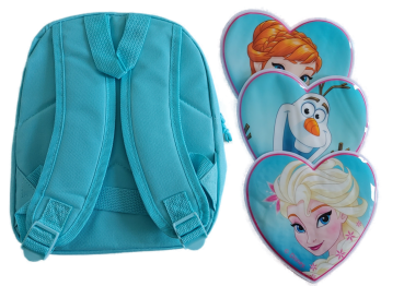 Preview: Disney Frozen die Eiskönigin Rucksack Tasche mit 3 Klettmotiven