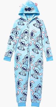 Preview: Disney Lilo und Stitch Overall Schlafanzug Kapuze blau mit Ohren 146/152 oder 158/164 NEU