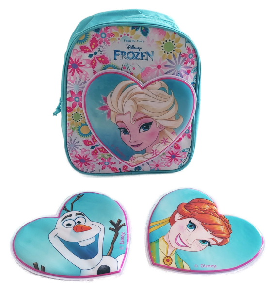 Disney Frozen die Eiskönigin Rucksack Tasche mit 3 Klettmotiven