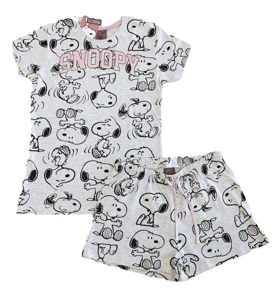 Snoopy Mädchen Peanuts Schlafanzug Shorty Set Gr. 134 - 176