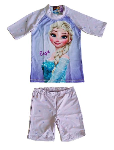 Disney Frozen die Eiskönigin Elsa Badeset UV Schutz Anzug Shirt Hose Badeanzug 110 116 122 128 NEU