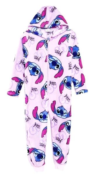 Disney Lilo und Stitch plüschiger Schlafanzug Overall Mädchen 116 128 140 152 NEU