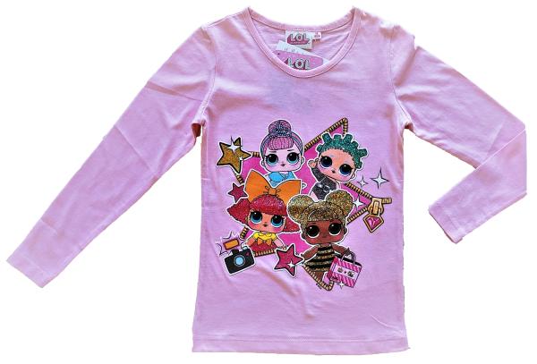 LOL Surprise Pullover Langarmshirt GLITZER Shirt rosa