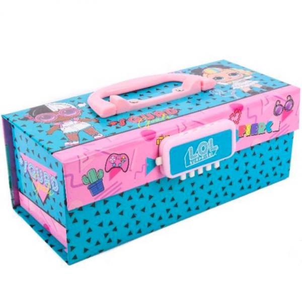 LOL Surprise Schmuckkasten Zahlenschloss Puppen Mäppchen Stifte Box Dose pink
